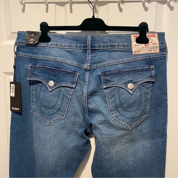 True Religion Men’s Geno Snap Flap Pocket Jeans Medium Autumn Blue Size 38x32 - Picture 11 of 14